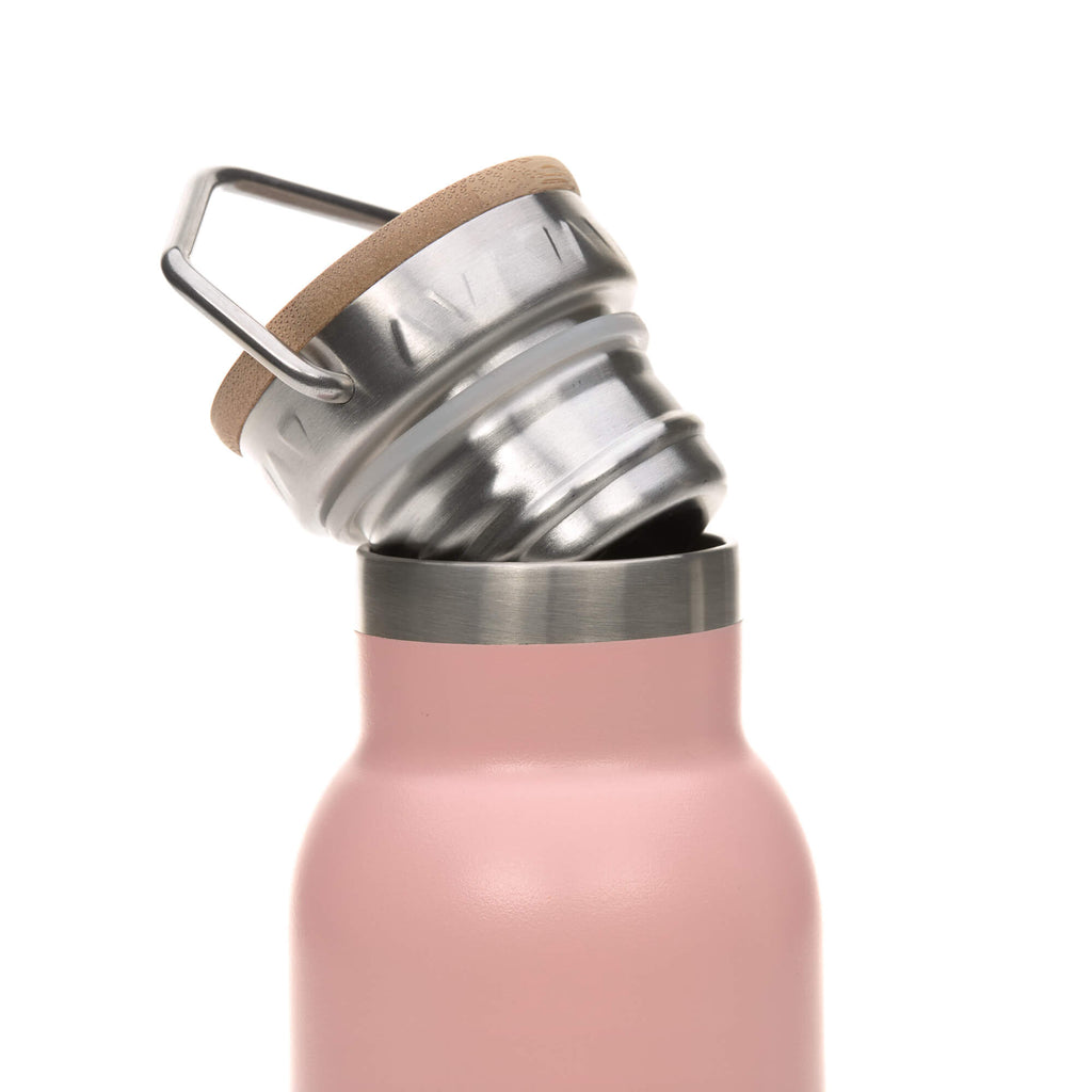 Lässig - Kindertrinkflasche - 700 ml - Adventure Rose - Edelstahl - Lolli & Pop